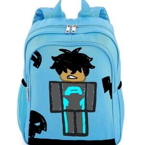 Roblox Light Blue Kids School Backpack